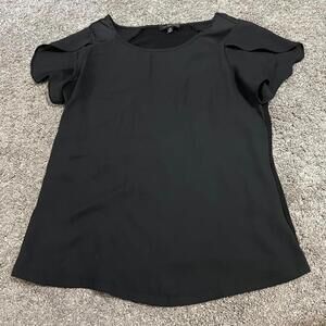 The Limited Black Ruffle Sleeve Blouse XS